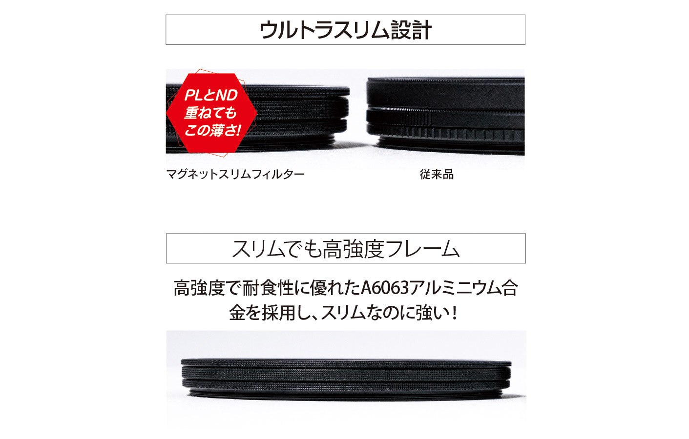 マグネットスリムフィルターにムービーキット新登場！ NDもさらに充実の全７種類！（ND2/ND4/ND8/ND16/ND32/ND64/ND1000）